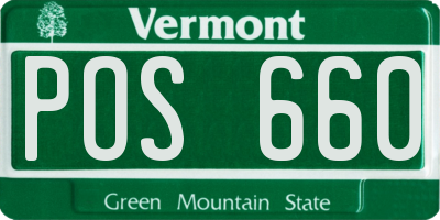 VT license plate POS660
