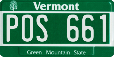 VT license plate POS661