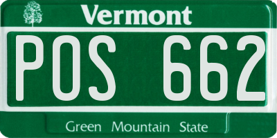 VT license plate POS662