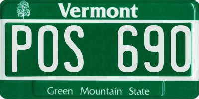 VT license plate POS690