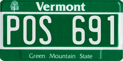 VT license plate POS691