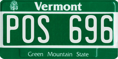 VT license plate POS696