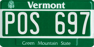 VT license plate POS697