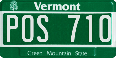 VT license plate POS710