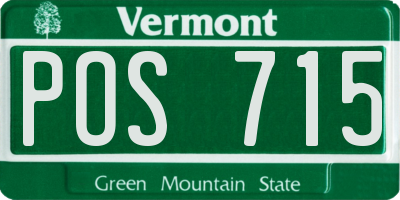 VT license plate POS715