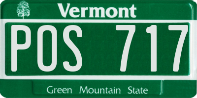VT license plate POS717