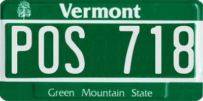 VT license plate POS718