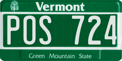 VT license plate POS724