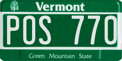 VT license plate POS770