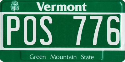 VT license plate POS776