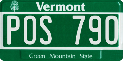 VT license plate POS790