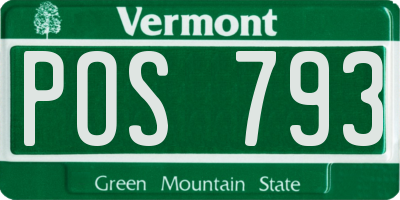VT license plate POS793