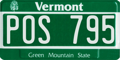 VT license plate POS795