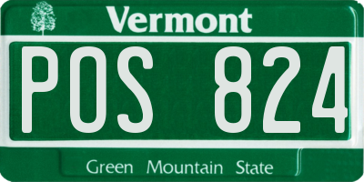 VT license plate POS824