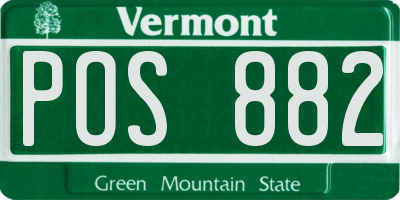 VT license plate POS882