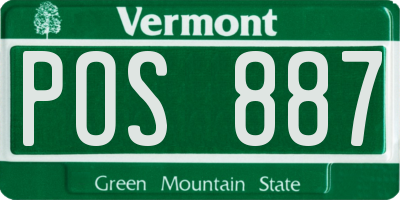 VT license plate POS887