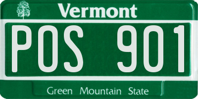 VT license plate POS901