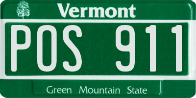 VT license plate POS911