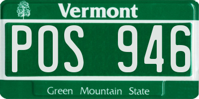 VT license plate POS946