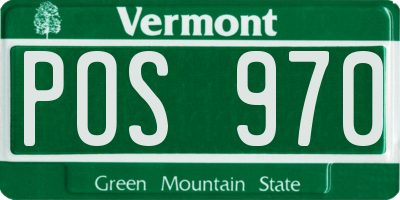 VT license plate POS970