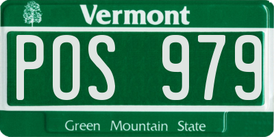 VT license plate POS979