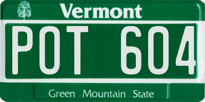VT license plate POT604