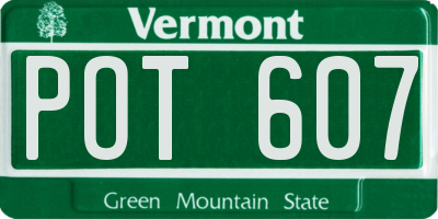 VT license plate POT607