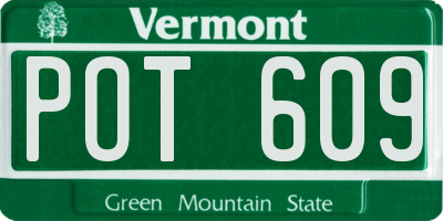VT license plate POT609
