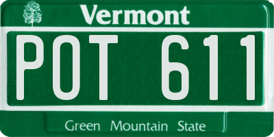 VT license plate POT611