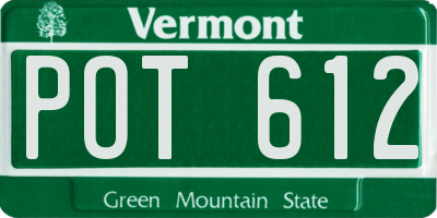 VT license plate POT612