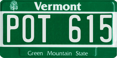 VT license plate POT615