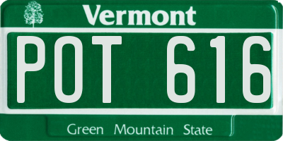 VT license plate POT616