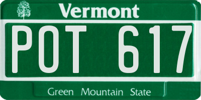 VT license plate POT617