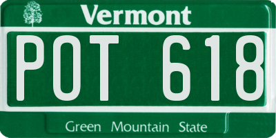 VT license plate POT618