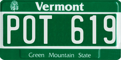 VT license plate POT619