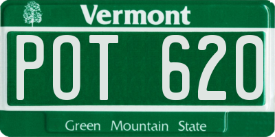 VT license plate POT620