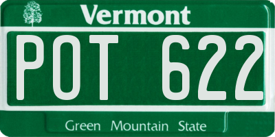 VT license plate POT622