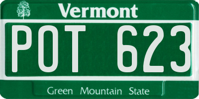 VT license plate POT623