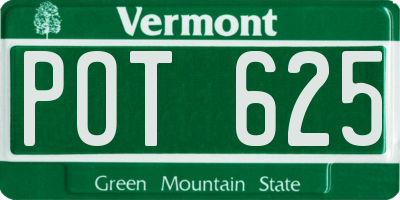 VT license plate POT625