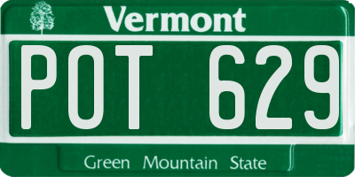 VT license plate POT629