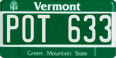 VT license plate POT633
