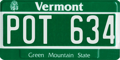 VT license plate POT634