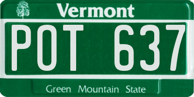 VT license plate POT637