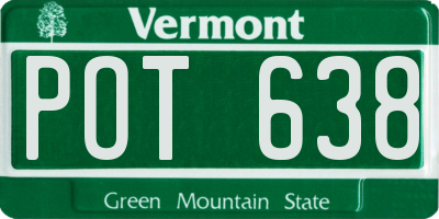 VT license plate POT638