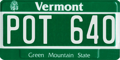 VT license plate POT640