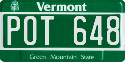 VT license plate POT648