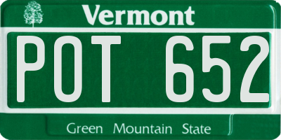 VT license plate POT652