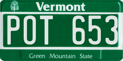 VT license plate POT653