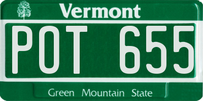 VT license plate POT655