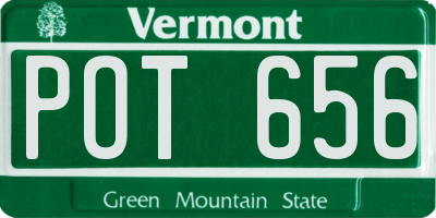 VT license plate POT656